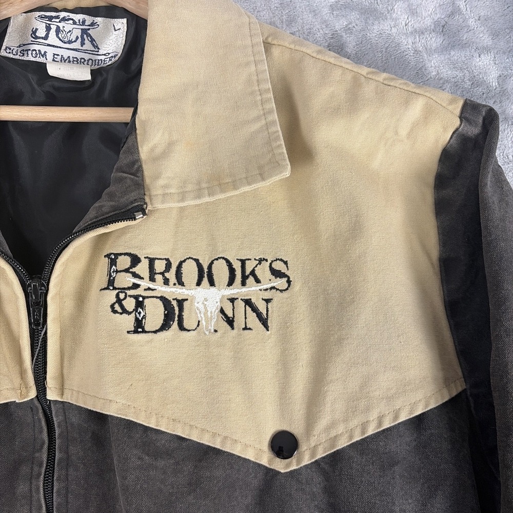 Vintage Brooks & Dunn Rodeo Western Jacket Zip Up Coat 1990's RARE! Size Large - Picture 4 of 8